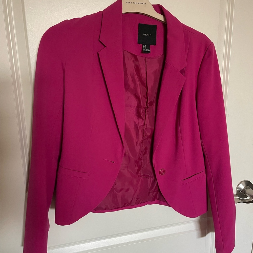 Forever 21 Vibrant Pink Women's Blazer
